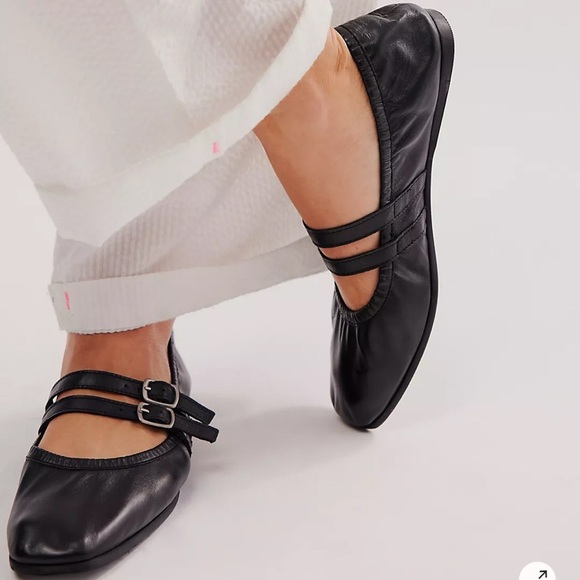 Free People Shoes - Free People Gemini Ballet Flats/ Double Strap/Leather/ Slip On